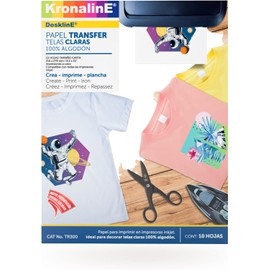 Papel Transfer Para Telas Claras (Paquete Con 10 Hojas Tamaño Carta)