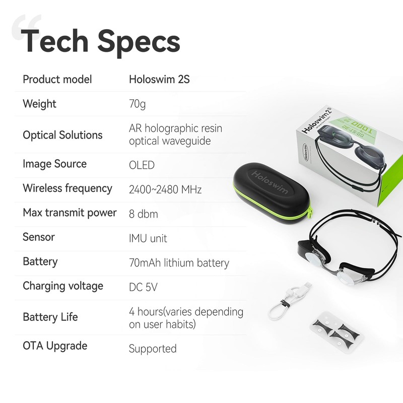 holoswim 2S Triathlon Pro Swim Goggles with AR Display