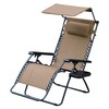 Jeco Oversized Zero Gravity Chair with Sunshade and Drink Tray,