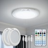 JACKYLED 2 Pack New Upgraded Rechargeable Motion Sensor Ceiling Light