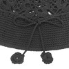 ZLYC Women's Summer Cotton Handmade Knitted Fisherman Hat, Crocheted Gray