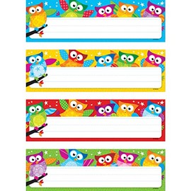 TREND enterprises, Inc. Owl-Stars! Desk Toppers Name Plates VAR. Pk, 32 ct