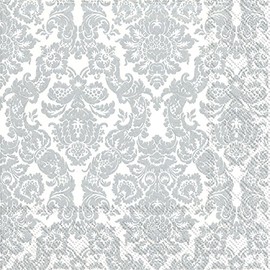 Boston International IHR C797095 - Servilletas de papel para bebidas de cóctel, 5 x 5 pulgadas, color plateado