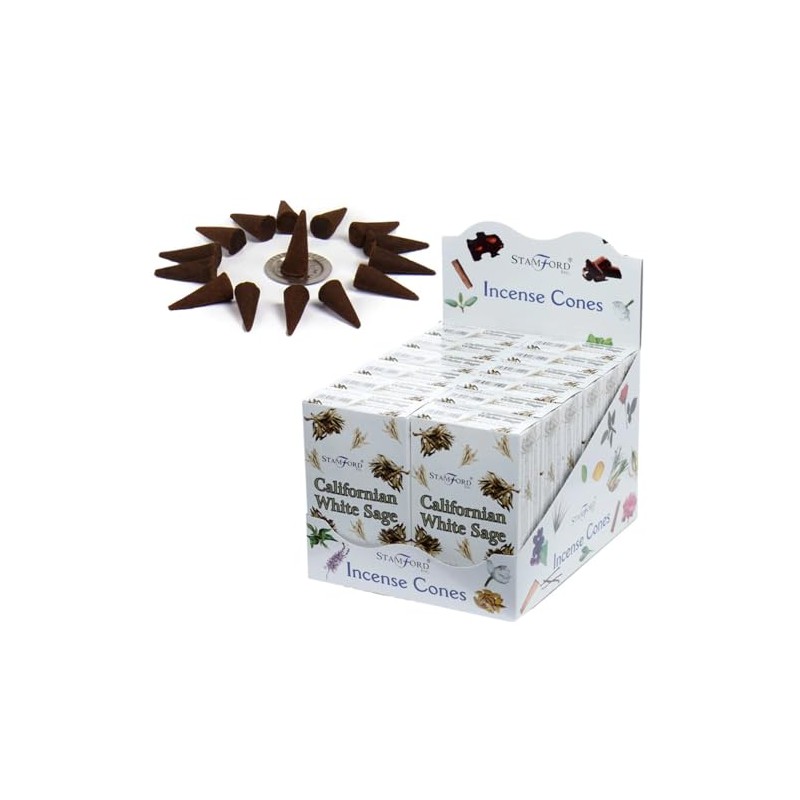 Puckator Stamford Incense Cones - Californian White Sage Scent -