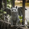 Botega Exclusive 6.75” Faux Stone Gothic Winged Gargoyle Cat Fantasy
