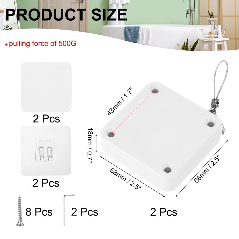 MECCANIXITY Punch-Free 500g Automatic Sliding Screen Door Closer, Multifunctional Storm