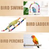 Bird Cage Parakeet Cage with Bird Toys & Slide-Out Tray,