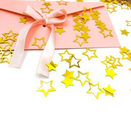 Gold Star Confetti | Glitter Confetti Sprinkles for Party Table Scatters Decoration | Birthday Baby Shower Wedding Party Festival Supplies | Metallic Foil | 45g 1.6OZ 1100Pcs