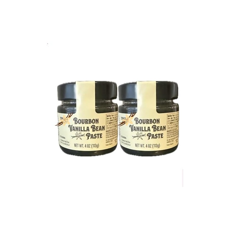 Bourbon Vanilla Bean Paste 4oz 113g (Two Bottles) (paste 2