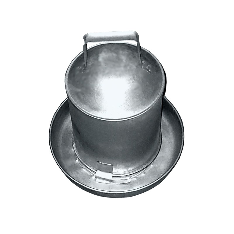 Chicken Drinker Waterer Traditional Drinker, 2.3L Capacity, Galvanised Steel with