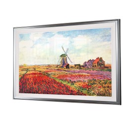Monet Wall Art Collection Tulips of Holland by Claude Monet Fine Giclee Prints Wall Art in Premium Quality Ready to Hang, 16X22 Framed, Silver Frame