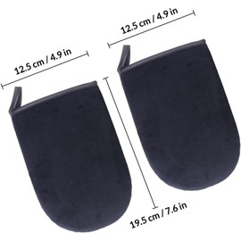 jojofuny Guantes Autobronceadores Negros 2 Piezas Aplicadores de Crema Autobronceadora sin Sol Suaves para Aplicación Uniforme en Cuerpo Protección Solar Cuidado Piel