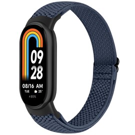 Elastic Band for Xiaomi Smart Band 10/9/8, Lightweight Solo Loop Nylon Sport Replacement Wriststrap for Women Men