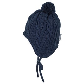 Sterntaler Bobble Knitted Hat with Bobble, navy