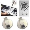 ELEGANTTIN 4 PCS Gas Stove Knob 6mm Universal Cooker Replacement
