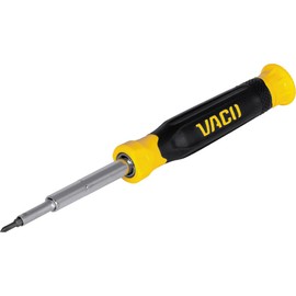 VACO VAC1143 14-in-1 Precision Screwdriver/Nut Driver Set, 4 Double-Ended Slotted, Phillips, and Tamperproof TORX Bits, Plus 6 Nut Drivers