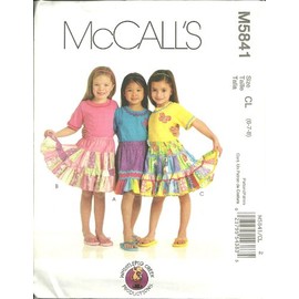McCall's Patterns M5841 Children's/Girls' Skirts and Appliques, Size CL (6-7-8)