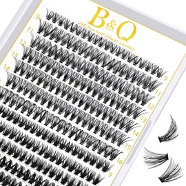 Lash Clusters 30D 50D-D-9-16MIX B&Q LASH Individual Lashes 280 False Eyelash 9-16MIX Extensions Cluster DIY at Home (30D 50D,D-9-16MIX)