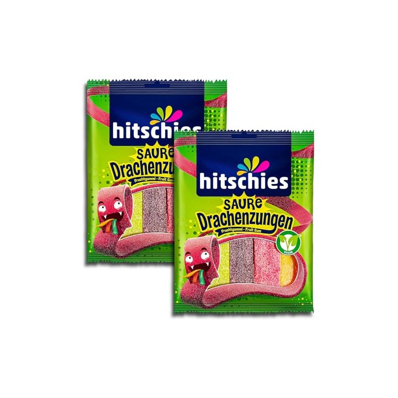 Hitschler Hitschies Sour Dragon Tongues 2 x 125 g Set