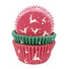 Creative Party CC044A Reindeer Cupcake Wrappers, Green and Red, Pack