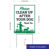 Clean Up After Your Dog Signs, (2 Pack) Double Sided