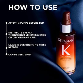 Kérastase 8H Magic Night Sérum Capilar Nocturno, Tratamiento de Nutrición Intensa para Cabello Seco