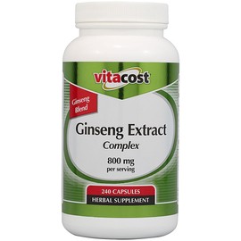 Vitacost Ginseng Extract Complex -- 800 mg per serving - 240 Capsules