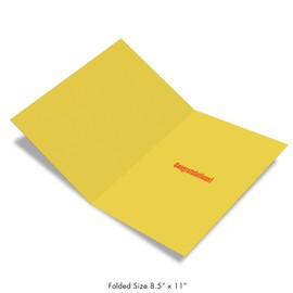 NobleWorks Oversize Congratulations Greeting Card 8.5 x 11 Inch with Envelope (1 Pack) Big, Jumbo Congats, Good Luck Big Congratulations J2723CGG