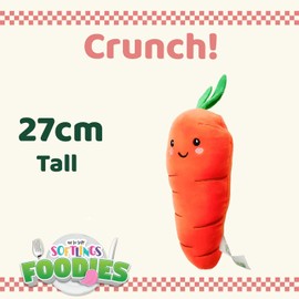 VFM - Carrot Soft Toy Food Themed Cute Plush Cuddly Soft Fluffy Stuffed Toy Plush Toy Cute Stuffed Plushie, Gifts for Birthday, Valentine's Day Chirstmas - 27cm Multi-Coloured