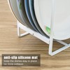 Plate Holders Organizer for Kitchen Cabinet Counter Cupboard, 4Pcs Metal