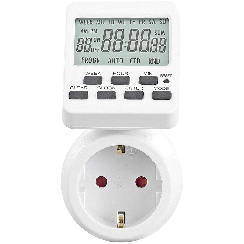 revolt Timer Socket: Digital Timer Switch with 180° Rotating LCD