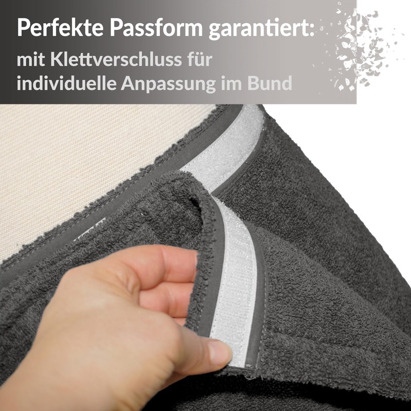 Lashuma Saunakilt Men's Grey Terry Cloth Lillby Sauna Towel with