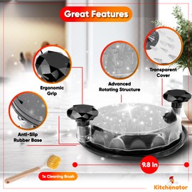 Chicken Shredder Twist Tool Gadget, With Brush for Easy Cleaning, Ergonomic Handles Meat Shredder, Anti-Slip Chicken Breast Shredding Device, For Beef, For Pork, Kitchen Meat Food Grinder (Black)