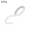 HARFINGTON 6pcs S Hooks 2.4" Plastic Hanging S Shaped Hooks