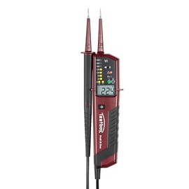 Testboy Profi III Duo Two-Pole Voltage Tester with Automatic Test Range Selection (Single-Pole Phase Search, Continuity Tester, Data Hold, LC Display and Measuring Point Lighting, One-Handed