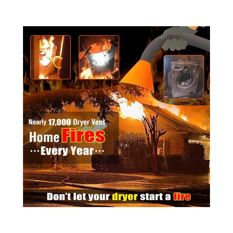 Unbranded Dryer Vent Cleaning Kit - Vacuum Hose Attachment for