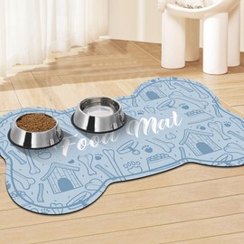 Pet Feeding Mat - Absorbent Dog Food Mat for Floors Waterproof，Dog Cat Placemat Mat for Food and Water Bowls - No Stains No Sliding Quick Dry Dog Water Mat Eating Mat Dish Mat D5-30 * 50cm