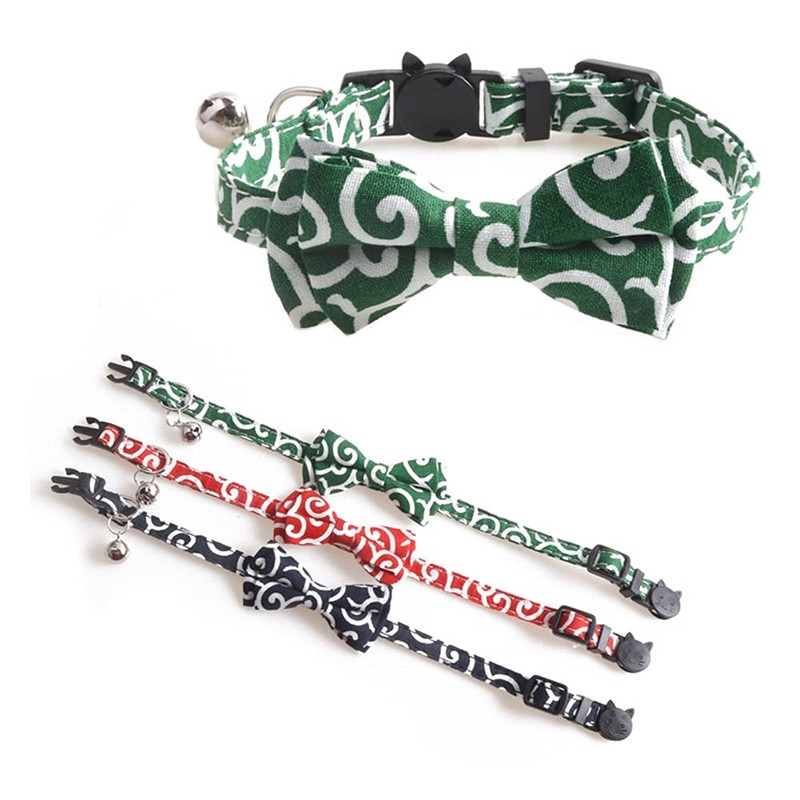 Kitten Collar, Cat Collar with Buckle and Bell, Adjustable Collar