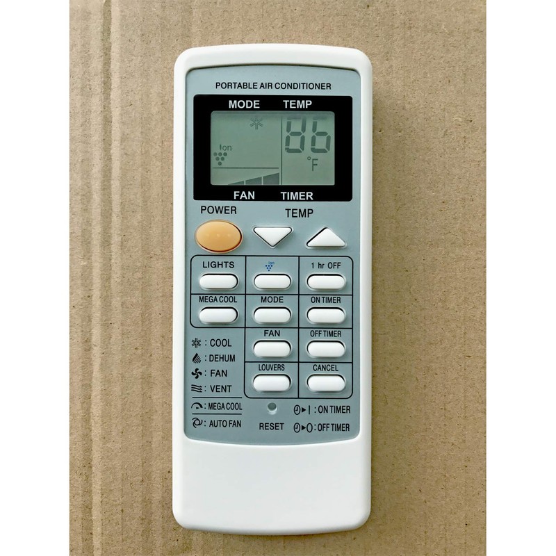 Replacement for Sharp Portable Air Conditioner Remote Control CRMC-A705JBEZ for