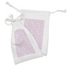 Ambesonne Snakeskin Print Fabric Pouch Set of 2, Continuous Girly