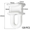 120 PCS Curtain Track Rollers Pulleys,Plastic Curtain Track Glider Hooks