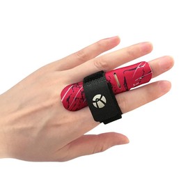 Kuangmi Finger Sleeve Support Protector and prevents Injuries During Sport, 1 Piece, Red S/M