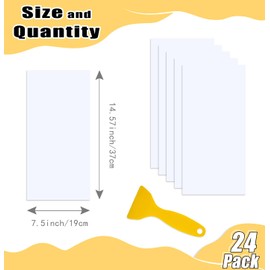 HEIPINIUYE 24 Puzzle Saver Sheets Peel and Stick, Preserve 4 × 1000 Pieces Jigsaw Puzzles, Puzzle Glue Sheets for Easy Framing of Finished Puzzles
