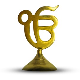 Castel Royale Sikh Religious Symbol IK ONKAR & Khanda Showpiece for Home Decor, Office, Car, Living Room, Entryway Dorm Apartment - (4.5 Inch)