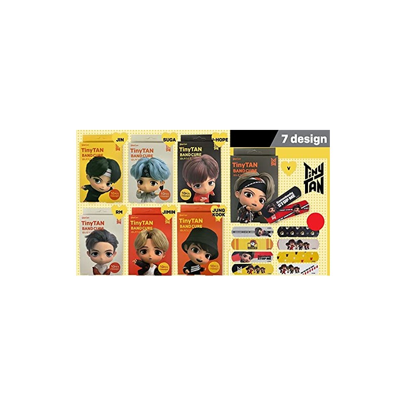 パルマート 9295 BTSばんそうこう全7種セットTinyTAN オレンジ 72×19mm