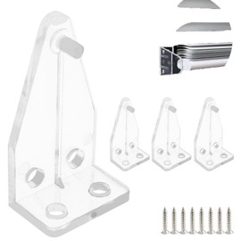 Murtenze 4 Pack Hold Down Brackets, Clear Plastic Blind Brackets for 2" Blinds Bottom Rail Hold Clips Profile Blinds