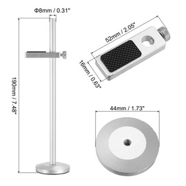 MECCANIXITY Graphics Card GPU Support Bracket, GPU Stand Holder Vertical Base 10-170mm Adjustable Brace for Desktop Video Card with Level, Aluminum Silver