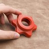 EMSea 4X 25mm Barbell Bar Hex Nuts 1 Inch Red