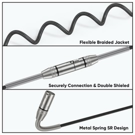 CableCreation XLR Cable 10FT Microphone Cables XLR Male to Female Heavy Duty Balanced Nylon Braided XLR Microphone Cord Compatible with Speaker Systems, Radio Station and More [2 Pack]