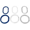 Wenko 19190100 Shower curtain rings, small, set of 12, oval,